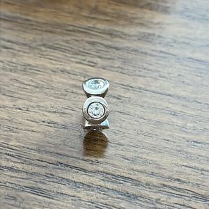 Pandora Circle Lights Spacers With Clear CZ Retired Pandora Charms Spacers